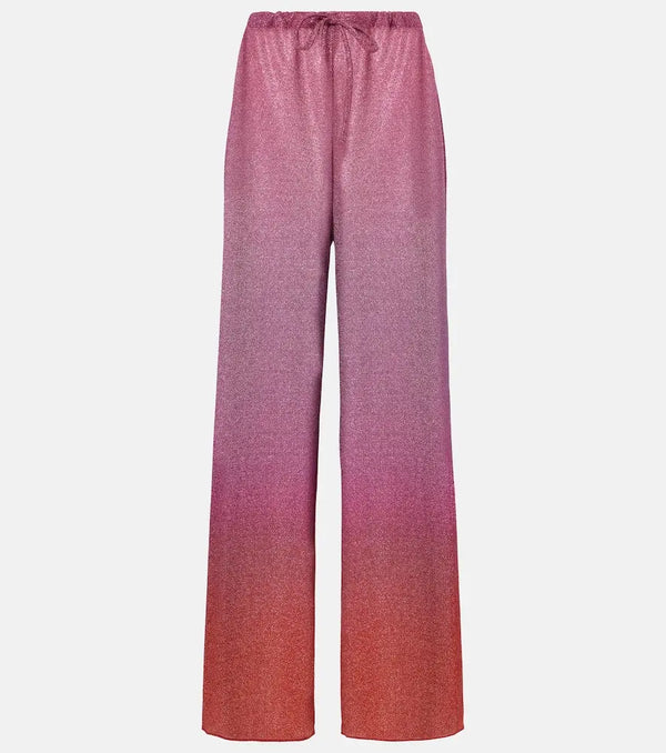 Oséree Lumiere lamé wide-leg pants