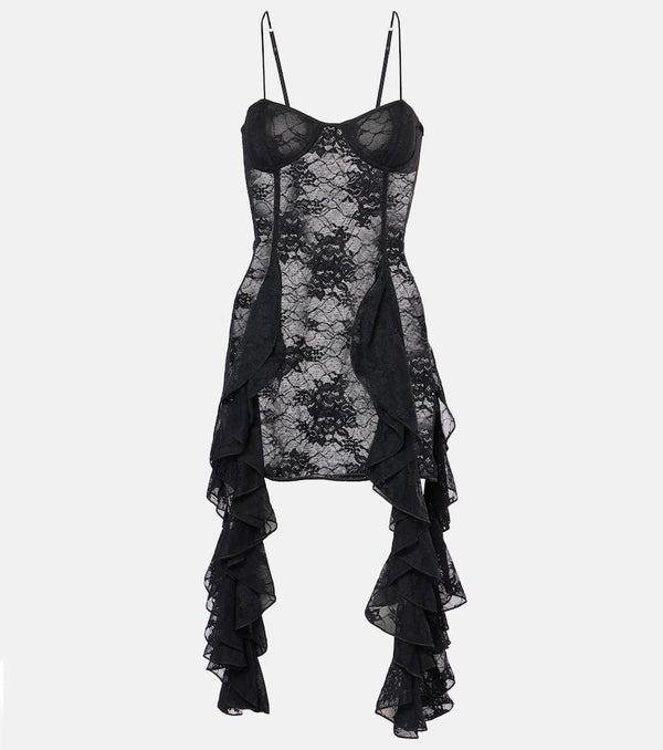 Oséree Ruffled lace minidress