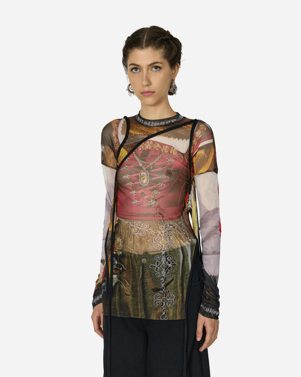 Ottolinger Mesh Deconstructed Longsleeve Top Dirndl Print