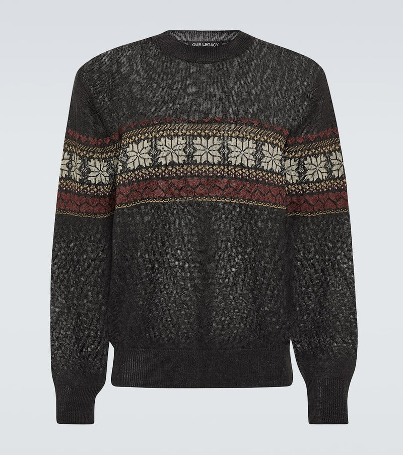 Our Legacy Base Fair Isle hemp sweater