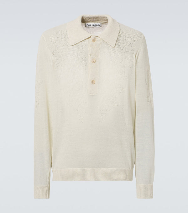 Our Legacy Big Piquet wool-blend polo sweater