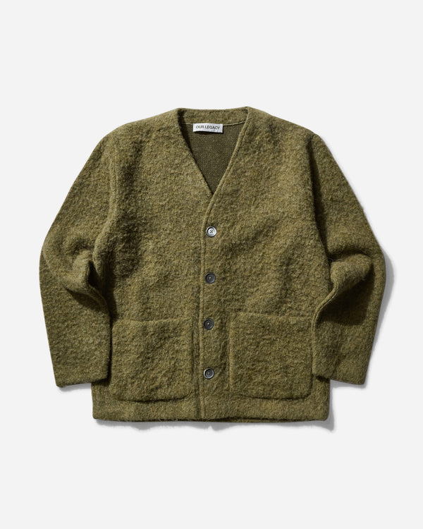 Our Legacy Men s Tumble Wool Cardigan Fresh Moss