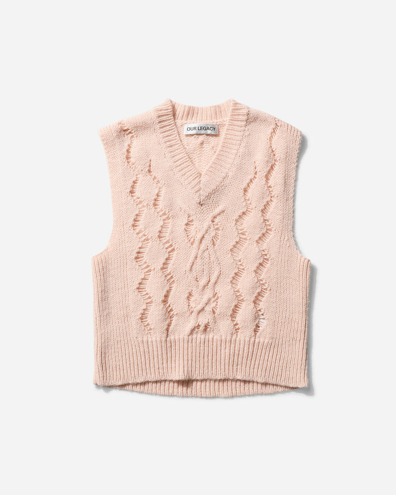 Our Legacy Men s Cable Michigan Tank Delicate Pink