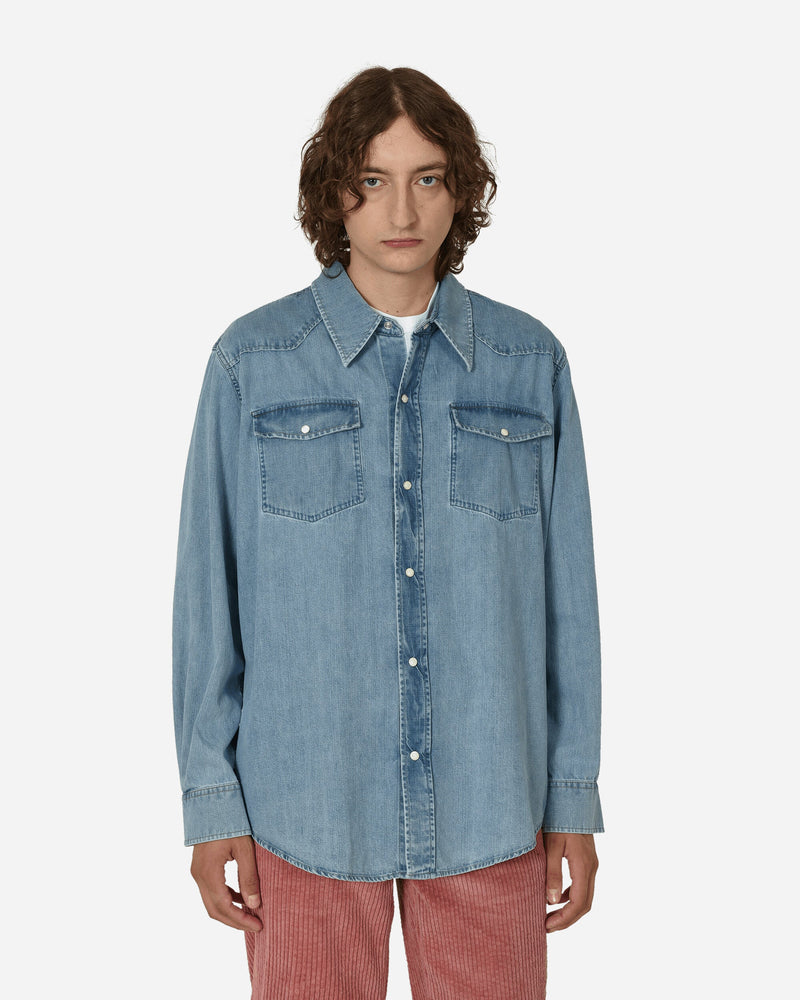 Our Legacy Rider Wash Denim Frontier Shirt Blue