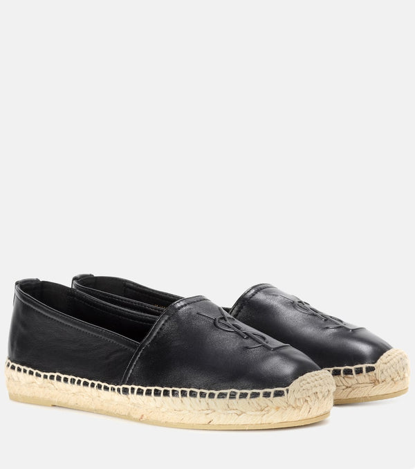 Saint Laurent Monogram leather espadrilles