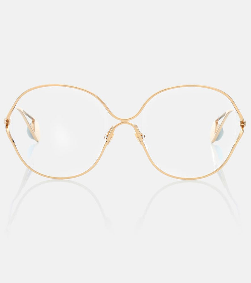 Gucci Round Glasses Gold
