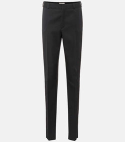 Saint Laurent High-rise straight wool pants