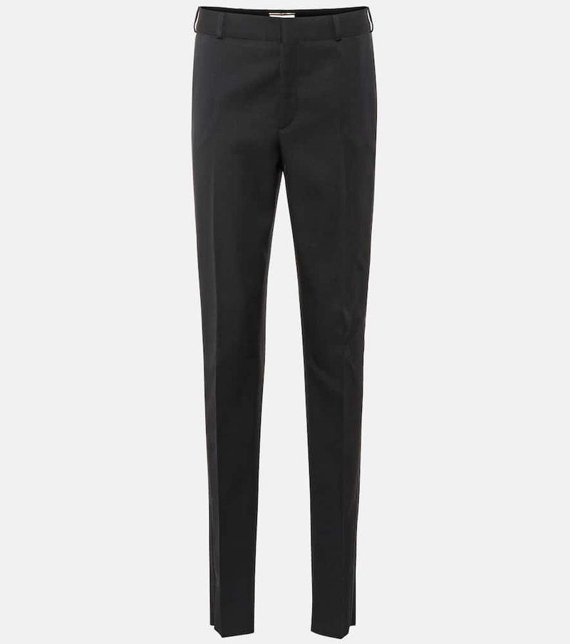 Saint Laurent High-rise straight wool pants