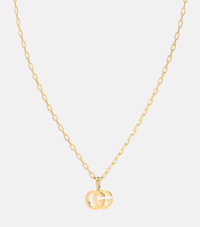 Gucci Double G 18kt gold and topaz necklace