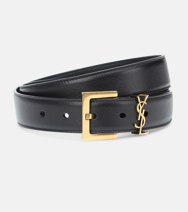 Saint Laurent Cassandre leather belt