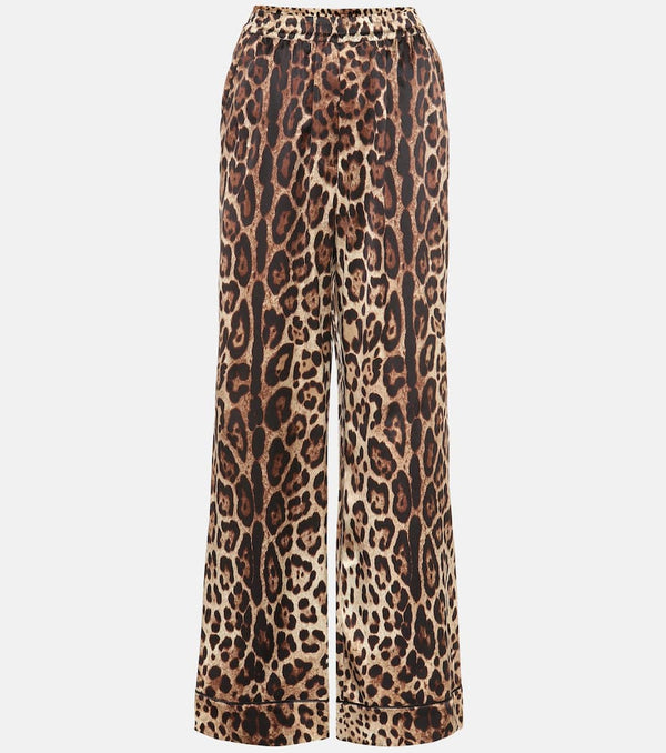 Dolce & Gabbana Leopard-print silk pants