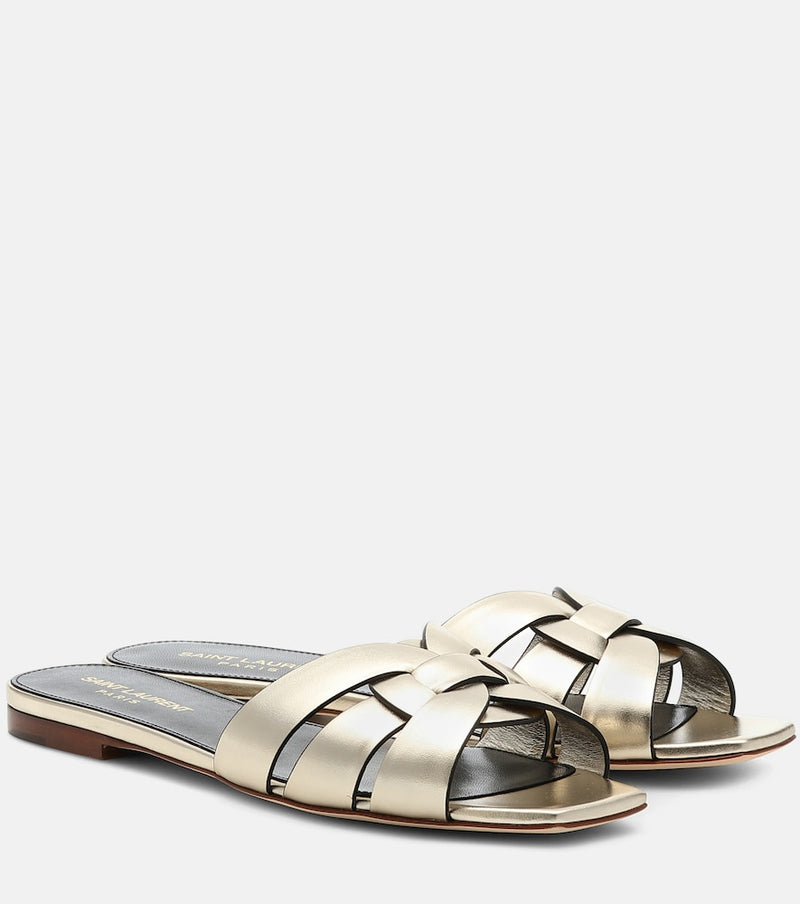 Saint Laurent Tribute Nu Pieds 05 leather slides