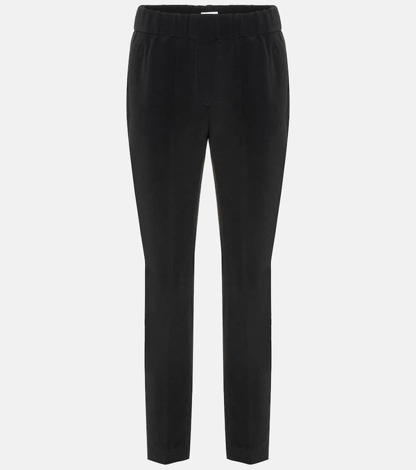 Brunello Cucinelli Silk-blend cropped pants