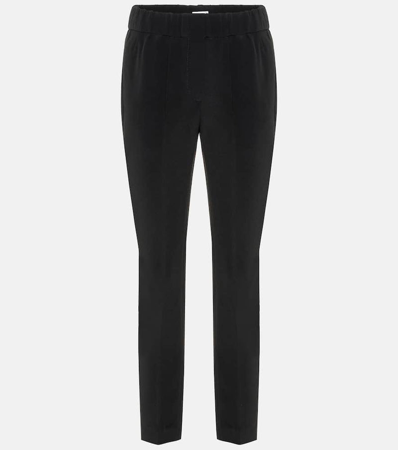 Brunello Cucinelli Silk-blend cropped pants