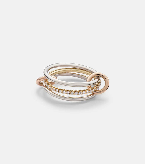 Spinelli Kilcollin Sonny MX 18kt white, yellow and rose gold diamond ring