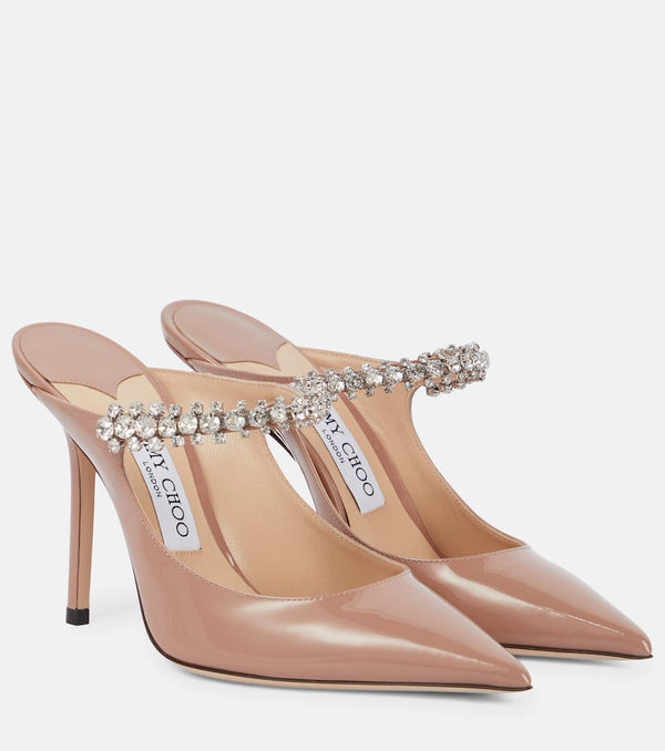 Jimmy Choo Bing 100 patent leather mules