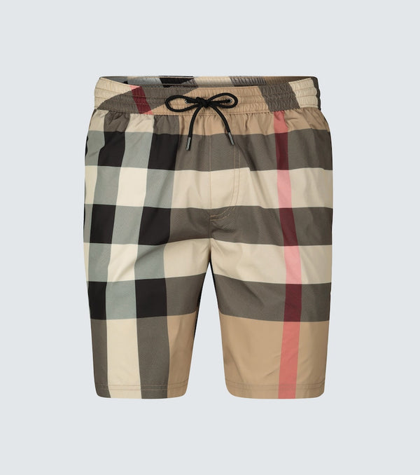 Burberry Large check-print swim shorts