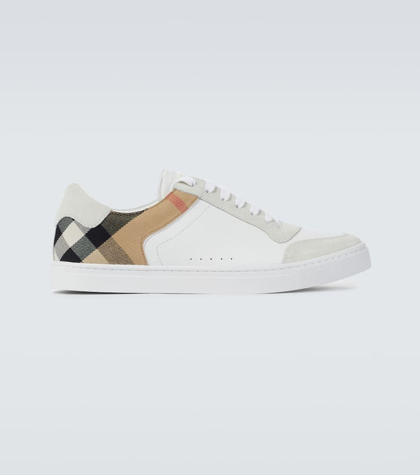 Burberry Reeth checked leather sneakers