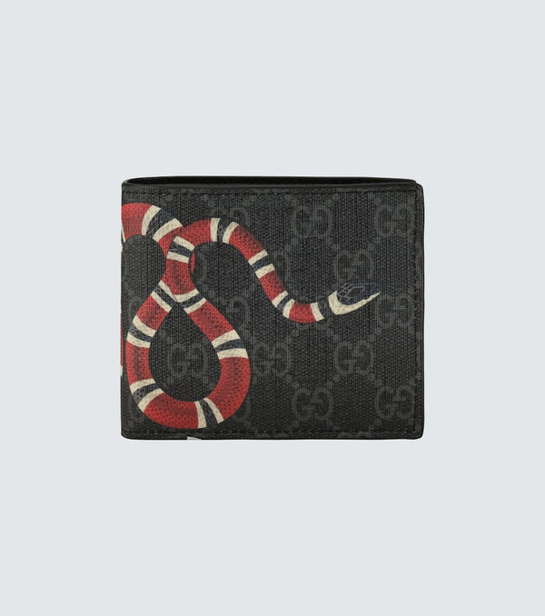 Gucci Kingsnake print GG Supreme wallet