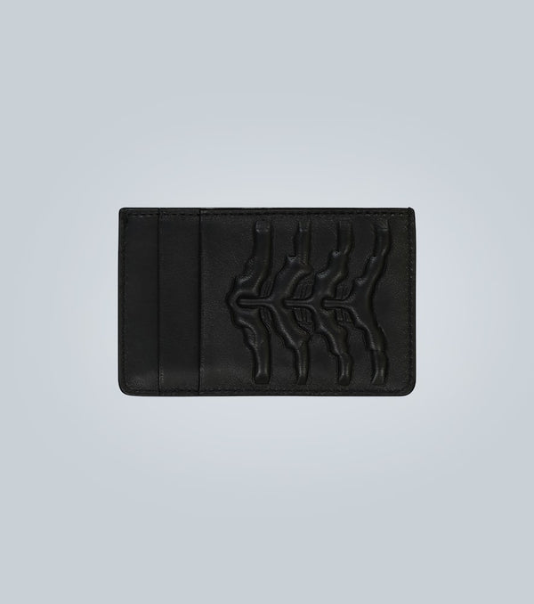 Alexander McQueen Rib Cage leather cardholder