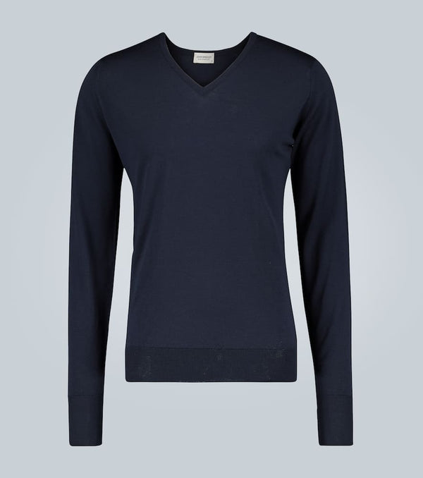 John Smedley Wool V-neck sweater