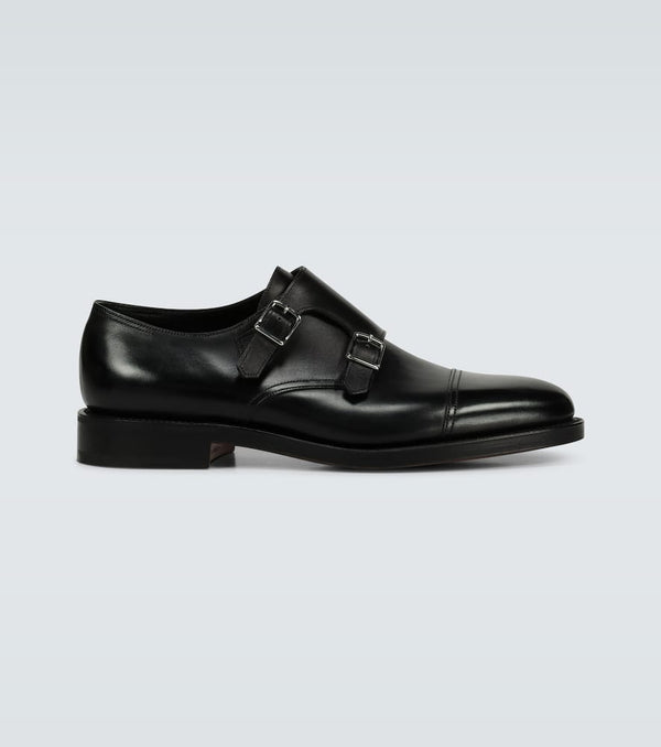 John Lobb William leather monk strap shoes