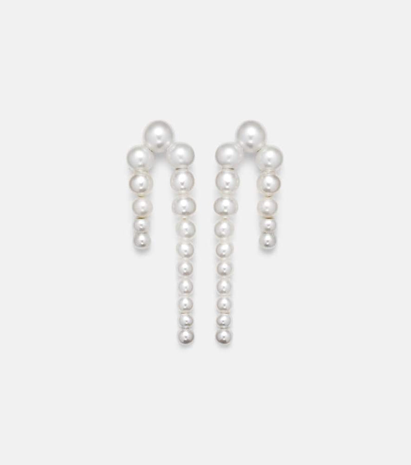 Sophie Bille Brahe Petite Perle Nuit 14Kt gold and pearl earrings