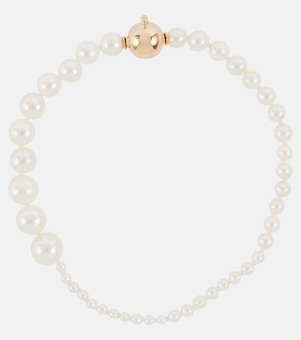 Sophie Bille Brahe Petite Peggy 14kt gold and pearl bracelet