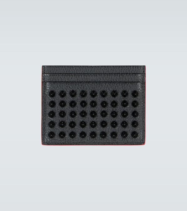 Christian Louboutin Kios Spikes leather card holder