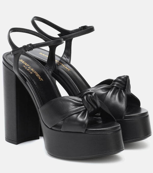 Saint Laurent Bianca 125 leather platform sandals