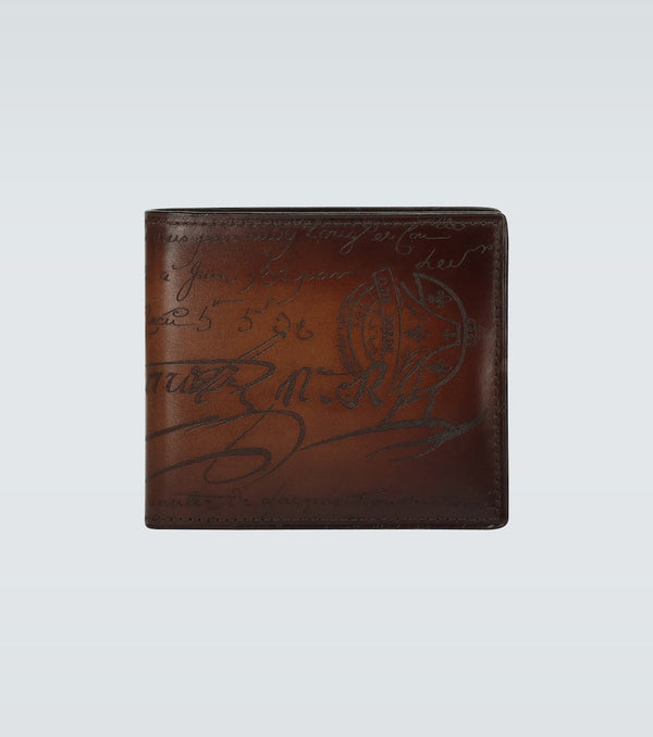 Berluti Makore Scritto leather card holder