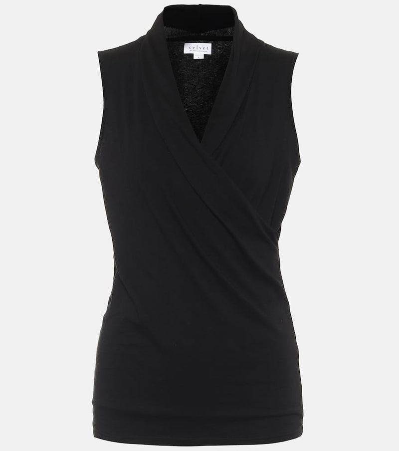 Velvet Adelise stretch-cotton jersey top