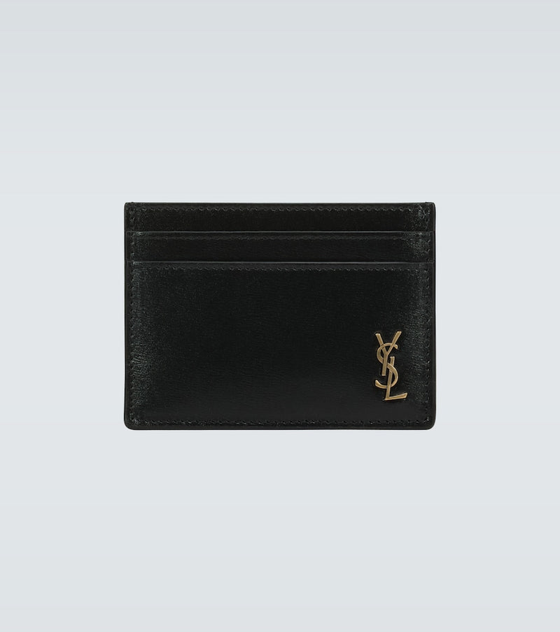 Saint Laurent Tiny Cassandre leather card holder