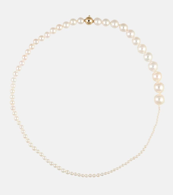 Sophie Bille Brahe Peggy 14kt gold necklace with freshwater pearls