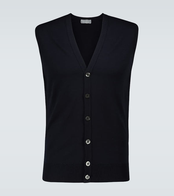 John Smedley Stavely knitted wool vest