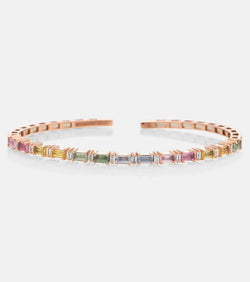 Suzanne Kalan Rainbow Fireworks 18kt rose gold bracelet with gemstones