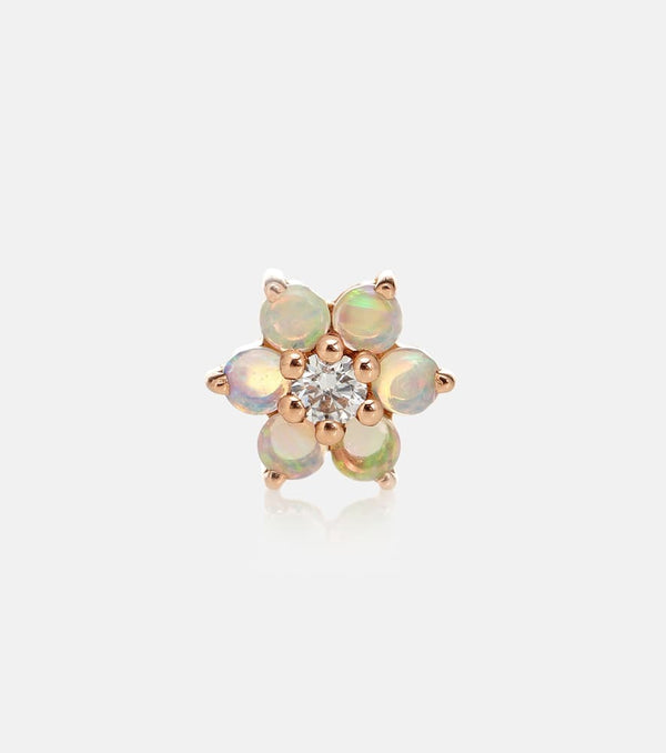 Maria Tash Garland 18kt rose gold single earring with opal and diamond