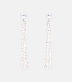 Sophie Bille Brahe Opera 14kt gold earrings with freshwater pearls