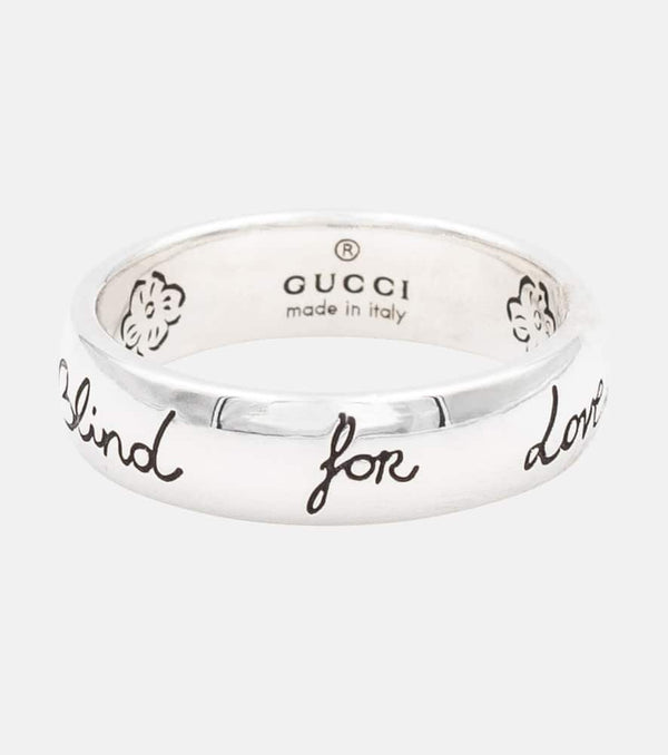 Gucci Engraved sterling silver ring