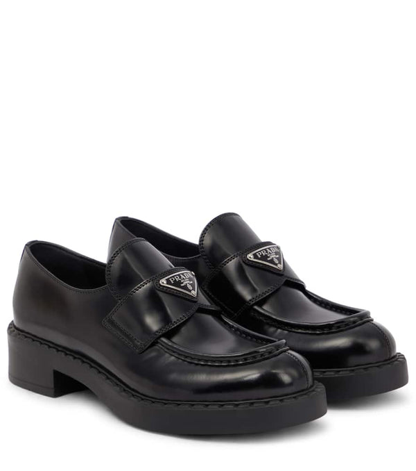 Prada Platform leather loafers