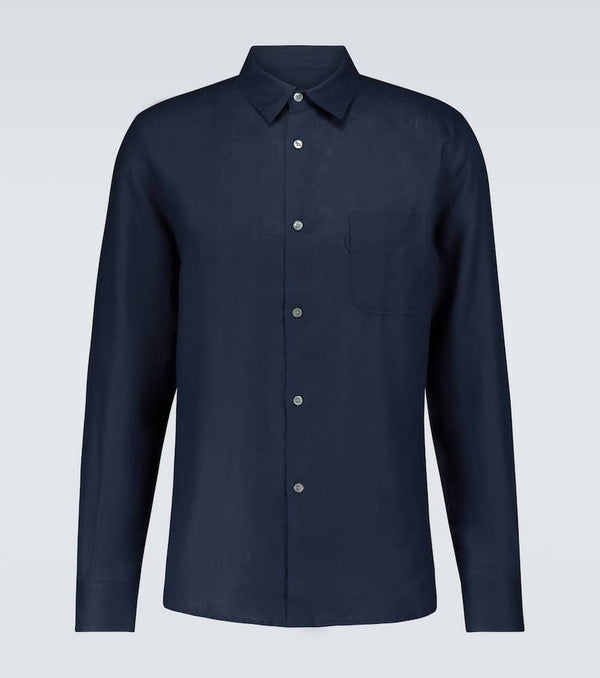 Derek Rose Monaco 2 long-sleeved linen shirt