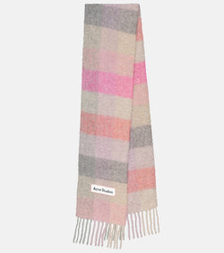 Acne Studios Checked alpaca wool-blend scarf