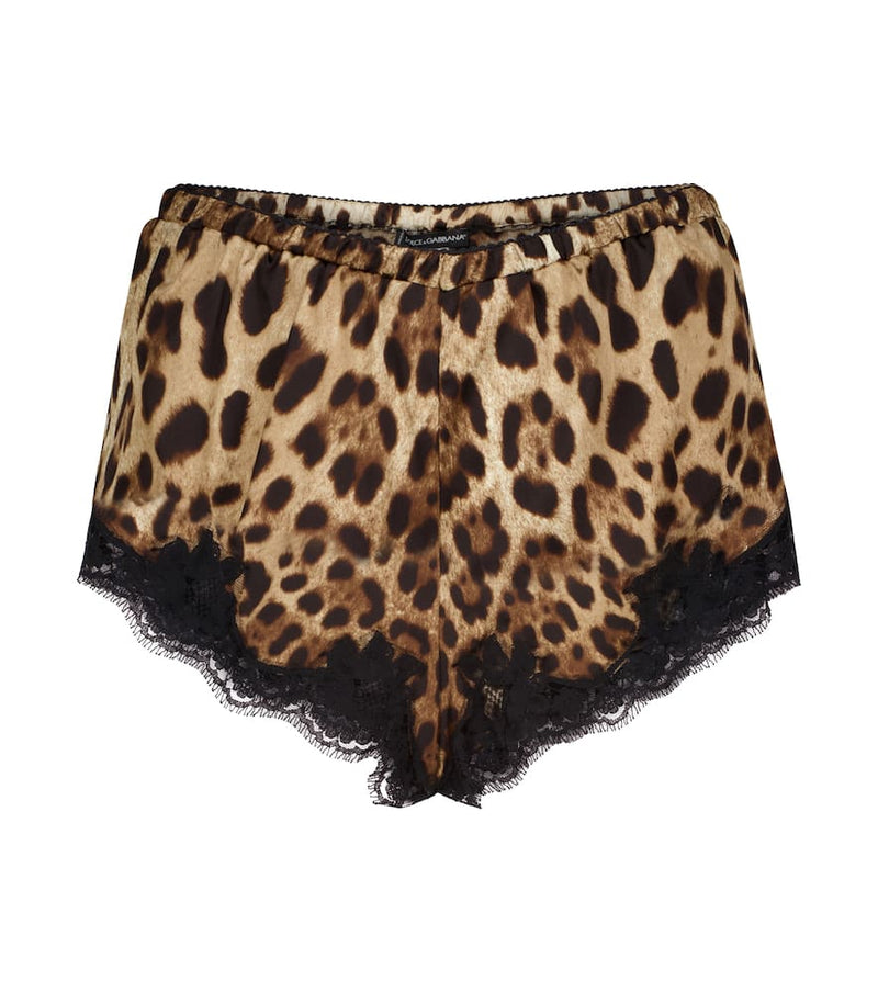 Dolce & Gabbana Leopard silk-blend briefs