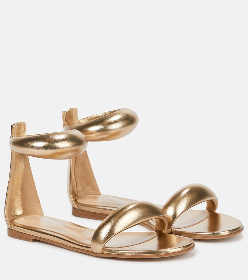 Gianvito Rossi Bijoux metallic leather sandals