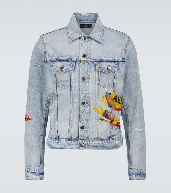 Amiri Playboy denim trucker jacket