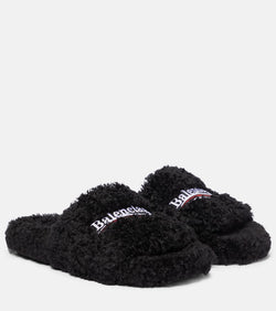 Balenciaga Furry faux shearling slides