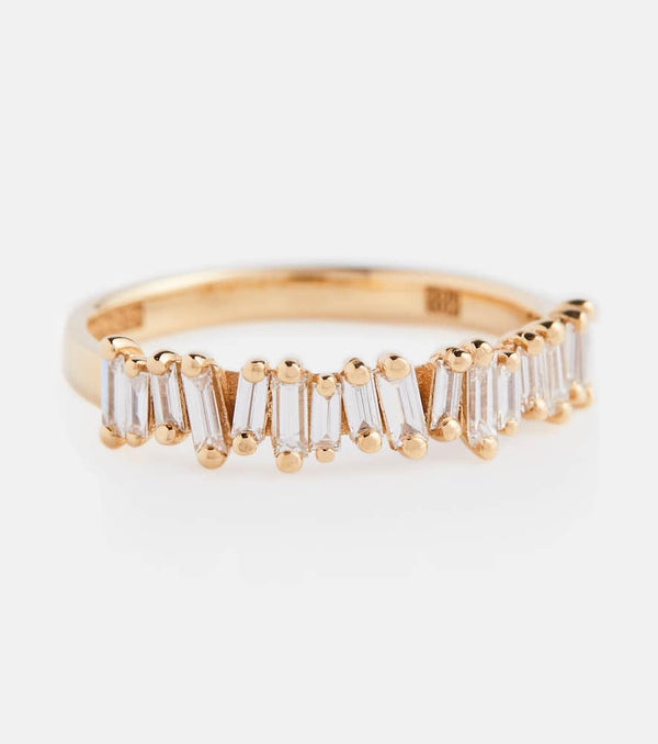 Suzanne Kalan Fireworks 18kt gold ring with diamonds