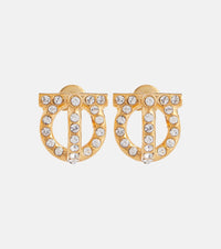 Ferragamo Gancini crystal-embellished earrings
