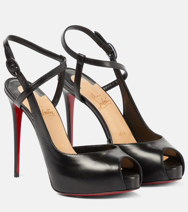 Christian Louboutin Jenlove Alta 120 leather peep-toe pumps