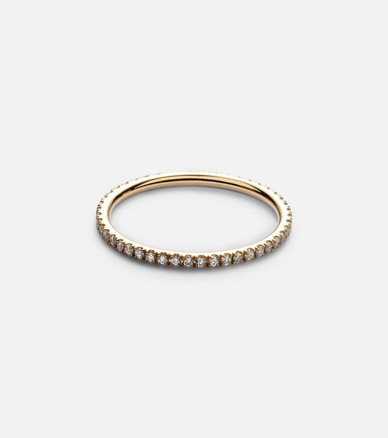 Ileana Makri Thread Band 18kt gold ring with diamonds
